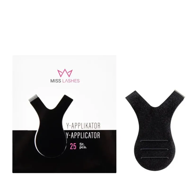 MISS LASHES Y - Applikator schwarz, 25Stk, Applikator und Umkarton