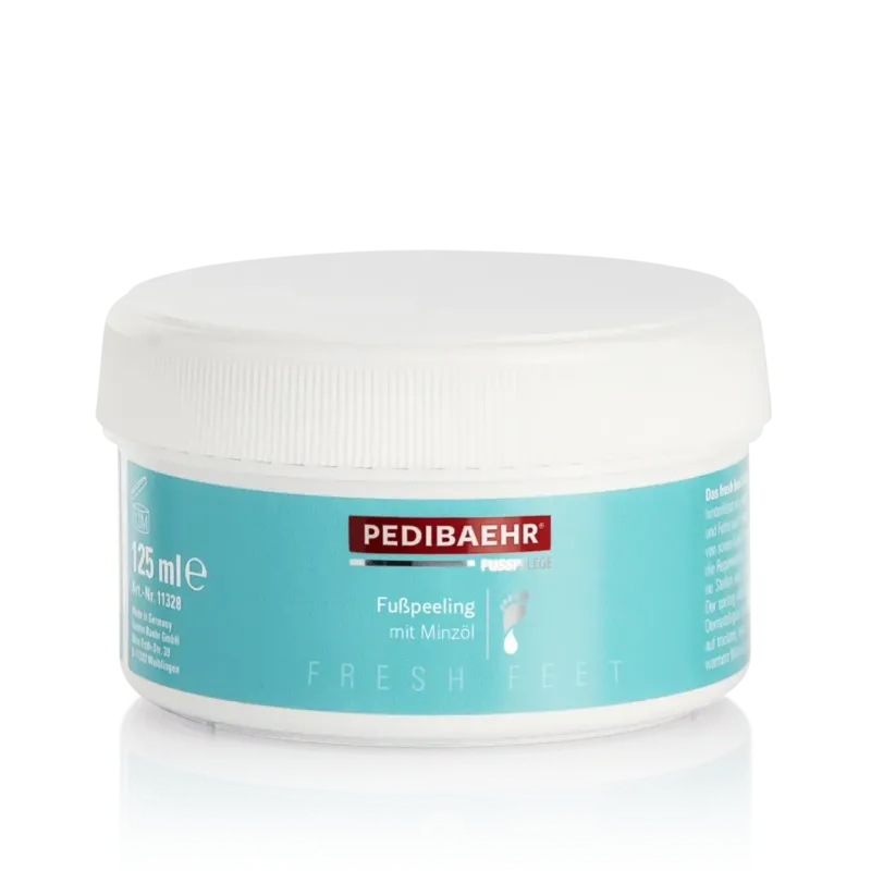 PEDIBAEHR fresh feet Fußpeeling – Glättende Pflege mit Meersalz & Ölen, 125ml, Dose