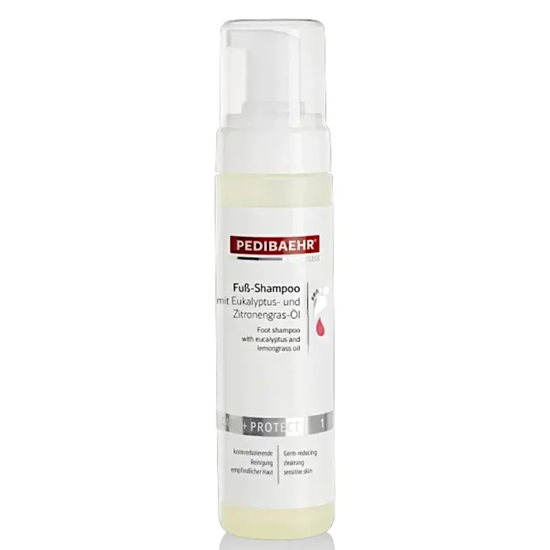 PEDIBAEHR Fuß-Shampoo mit Eukalyptus und Zitronengras, 200ml, Spender