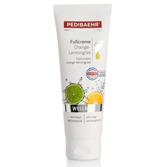 PEDIBAEHR Fußcreme Orange-Lemongras , 125ml, Tube