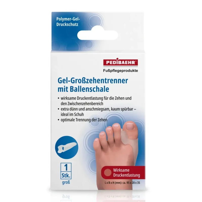 PEDIBAEHR Gel-Großzehentrenner mit Ballenschutz, 1 Stück, Verpackung