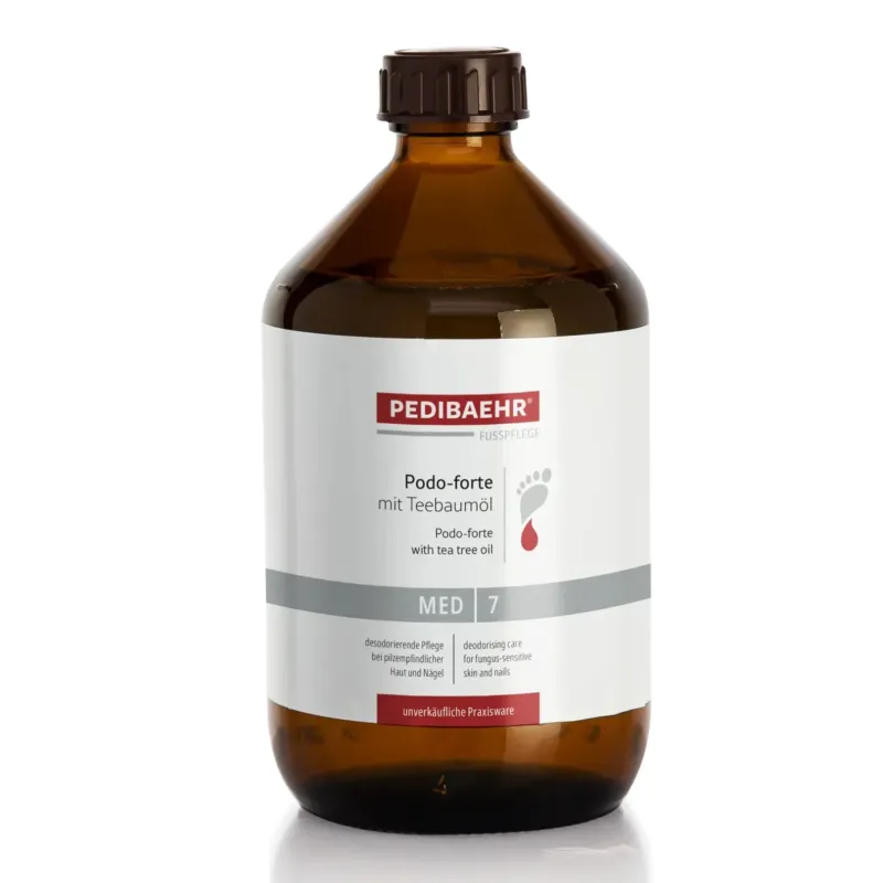 PEDIBAEHR Podo-Forte mit Teebaumöl – Pflege für Nägel und empfindliche Hautpartien, 500ml, Nachfüllflasche