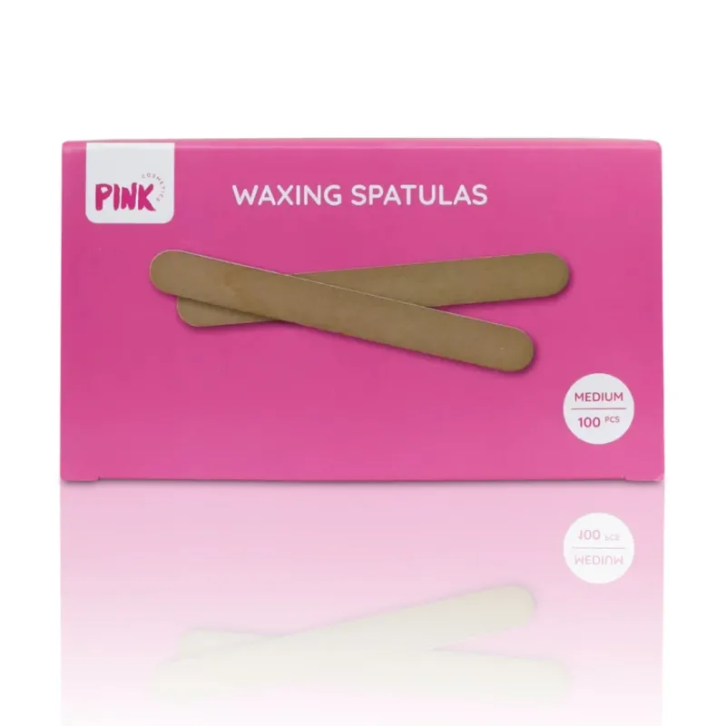 PINK COSMETICS Holzspatel – für hygienisches Waxing, 100stk, Größe medium Umkarton