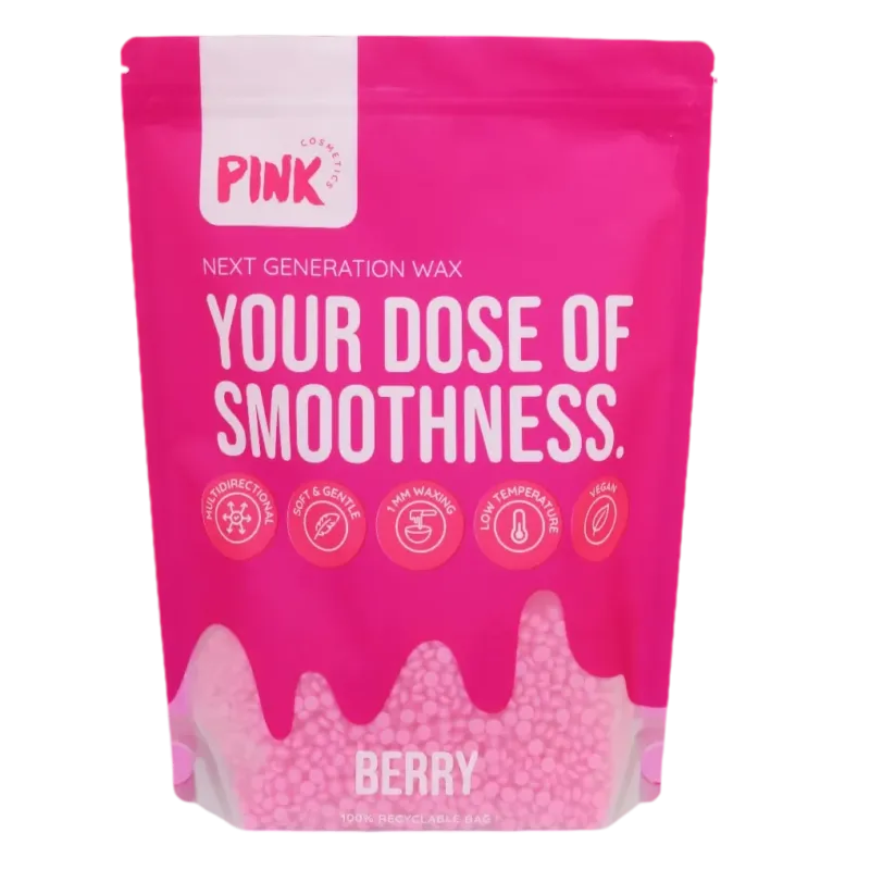 PINK COSMETICS Next Generation Wax – flexibles Premium-Wachs, 800g, Berry Verpackung