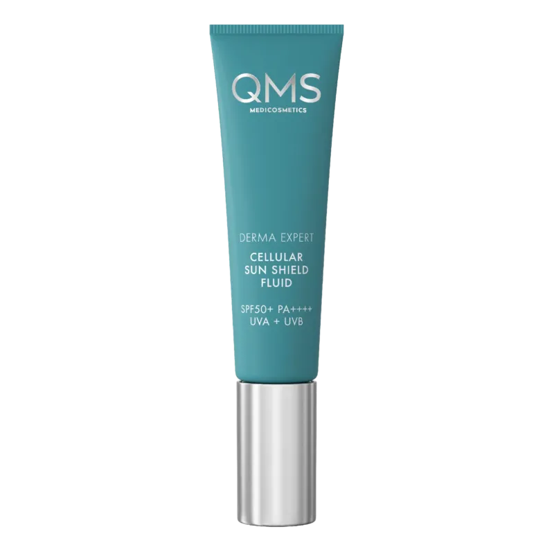 QMS Derma Expert Cellular Sun Shield SPF 50+ PA++++ – Sonnenschutz für anspruchsvolle Haut, 30ml, Tube