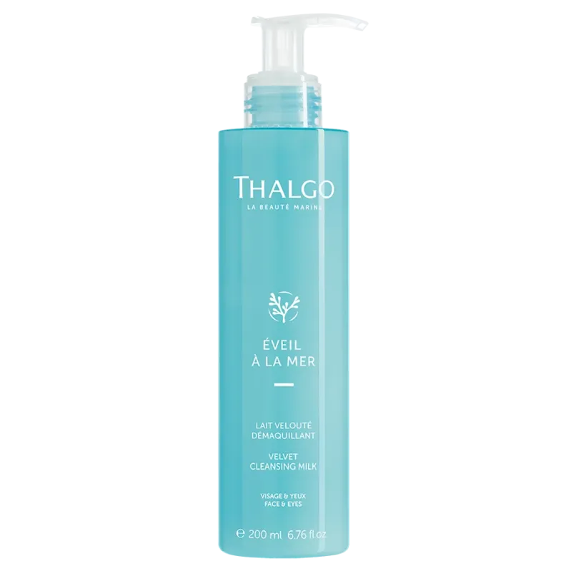 THALGO Éveil à la Mer - Zarte Reinigungsmilch – für trockene und sensitive Haut, 200ml, Pumpflasche