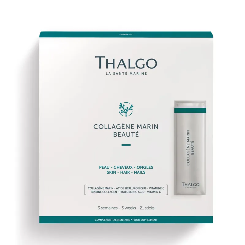 THALGO Beauty Collagène – Nahrungsergänzung, 21 Portionssticks, Umkarton