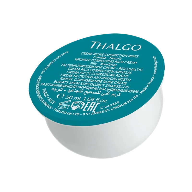 THALGO HYALU-PROCOLLAGÈNE - Reichhaltige Faltenkorrigierende Creme – REFILL, 50ml, Kapsel