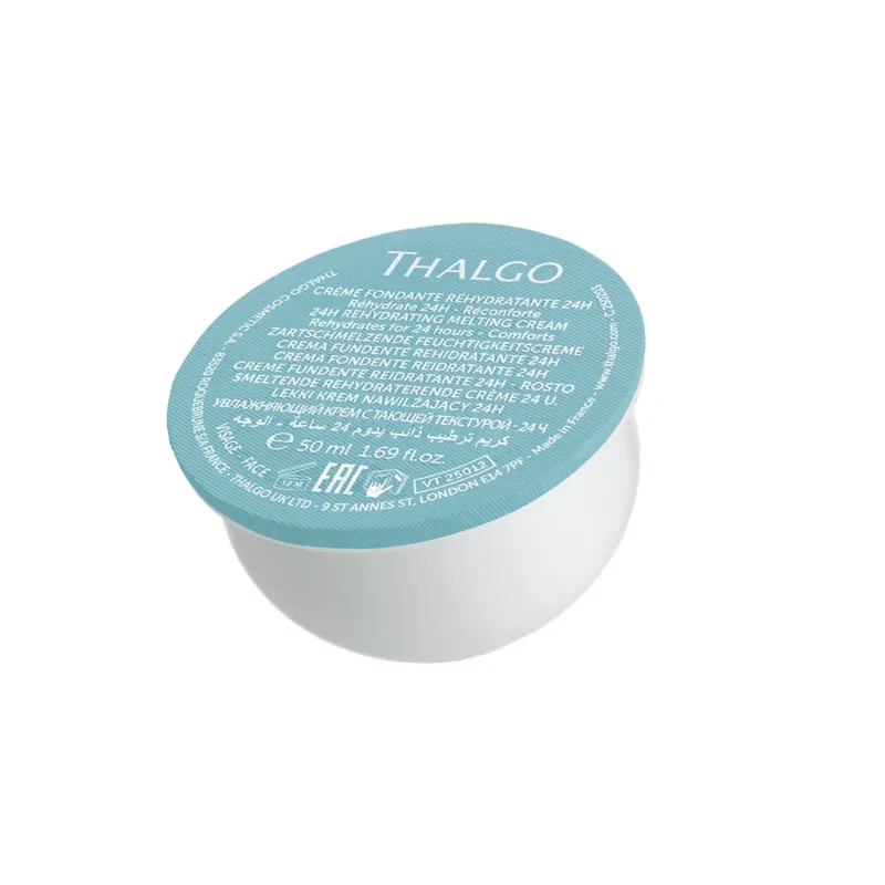 THALGO Source Marine Refill Recharge Crème Fondante Réhydratante 24h - Zartschmelzende Feuchtigkeitscreme – für feuchtigkeitsarme Haut, 50ml, Kapsel