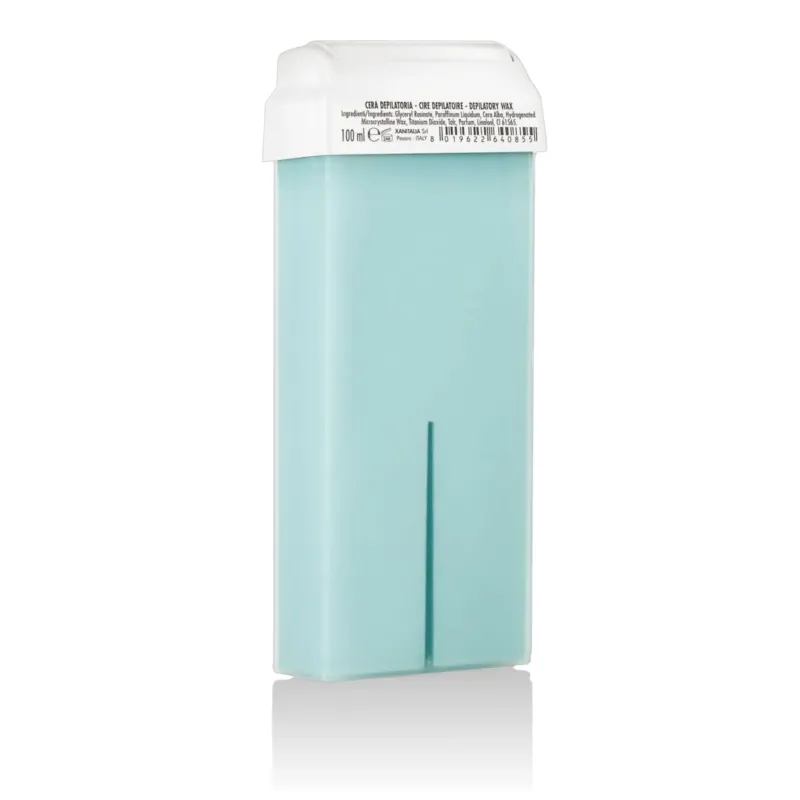 XANITALIA Wachspatrone Body "Talcum Powder" bei kräftigeren Haaren und sensibler Haut mit großem Rollaufsatz, 100ml