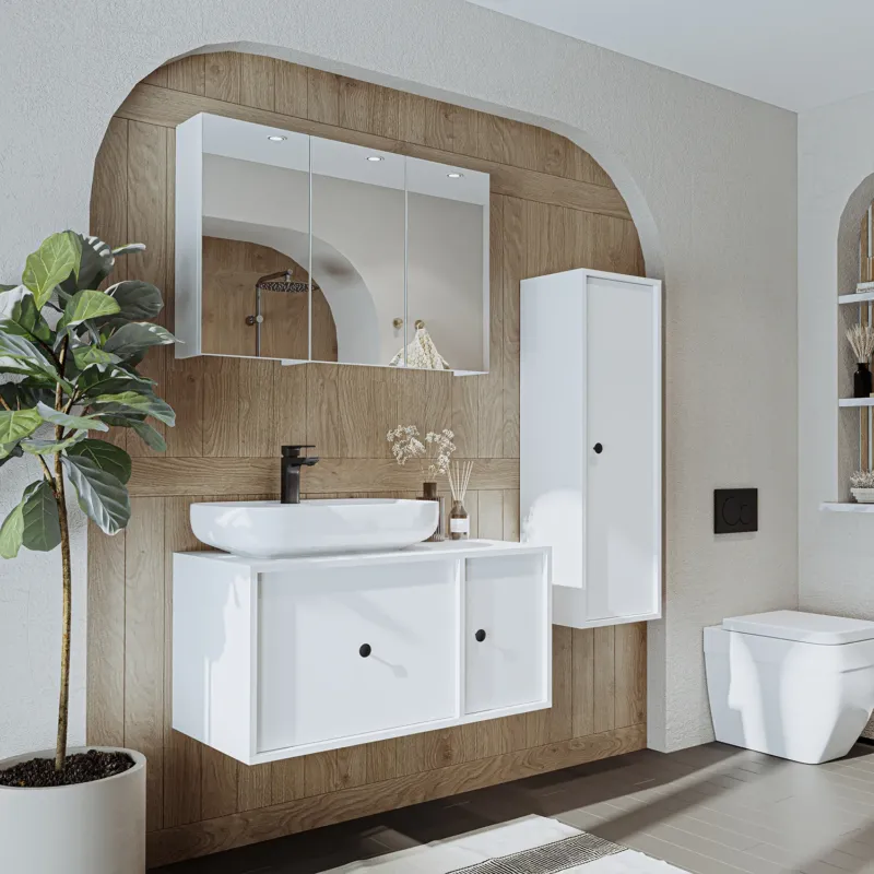 Roomart Badezimmermöbel Set GUSTO 90 cm 4 Teilig mit Keramik Waschbecken Roomart Badezimmermöbel Set GUSTO 90 cm 4 Teilig mit Keramik Waschbecken - badezimmerschrank, waschbecken, badezimmermöbel, badschrank, badezimmer, mit, unterschrank, badmöbel, set,