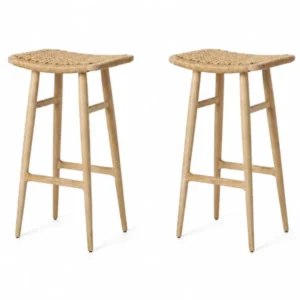 Stellar Works Freja Barhocker H75 in Eiche mit Papierkordel - 2 Stk.