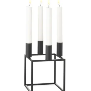 Kubus 4 Kerzenständer, Schwarz von Audo Copenhagen