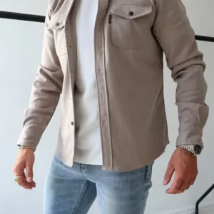 Casual Shirt Jacket Relaxed Fit with Utility Pockets - Product showcase
