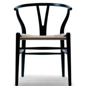 Wishbone Chair CH24, schwarz Buche von Hans J. Wegner