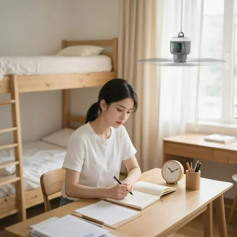 Portable LED Ceiling Fan USB Rechargeable with Night Light - Product showcase