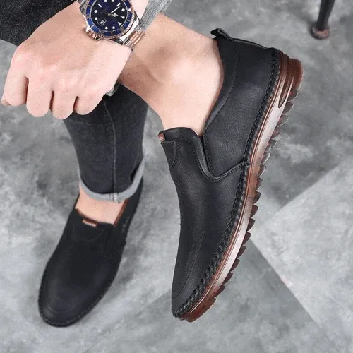 Orthopedic Casual Loafers Premium Leather Comfort Design - Product showcase
