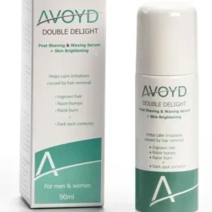 Avoyd Double Delight 90ml - Voorkomt en verhelpt ingegroeide haartjes, scheerirritatie en scheerbultjes. Daarnaast reduceert het pigmentvlekjes - geschikt voor m/v - 043