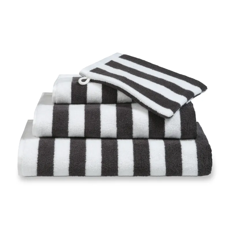 VERONA badtextiel Stripes Off Black