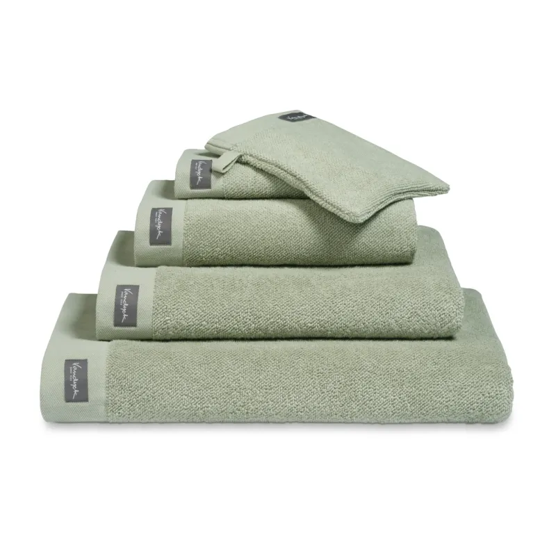 HOME badtextiel Uni Smoke Green