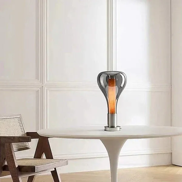 Artistic Glass Table Lamp Lava Flow Design - Product showcase