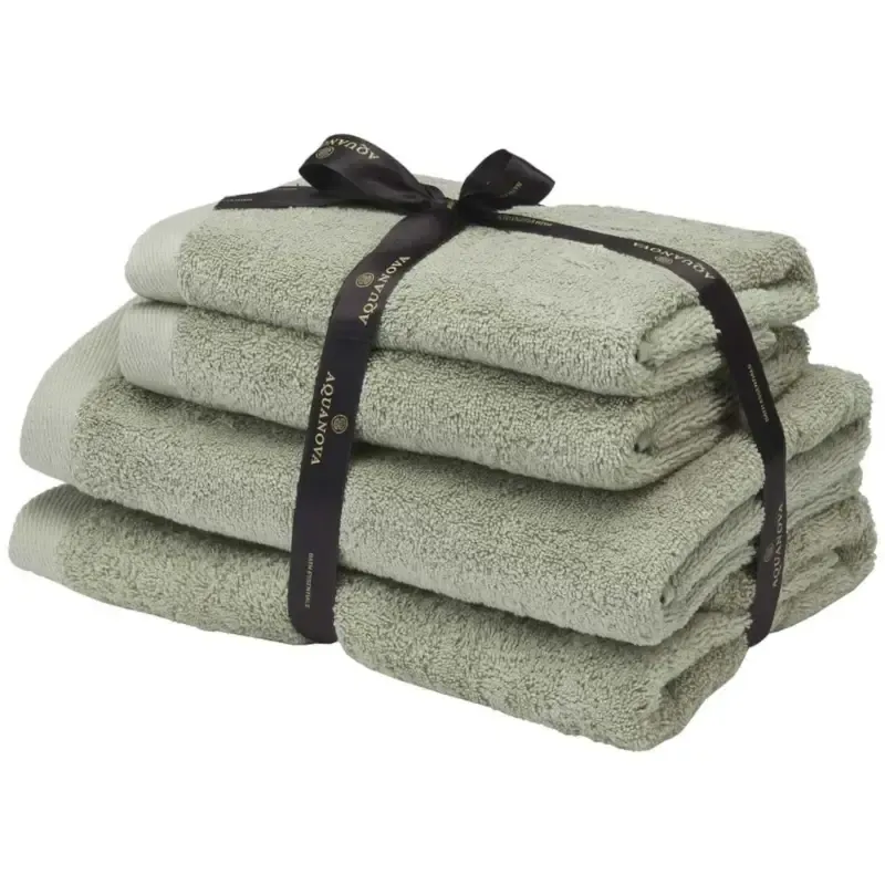 Handtuch Set Rio Bundle Aquanova – Thyme Grün, Bio-Baumwolle GOTS