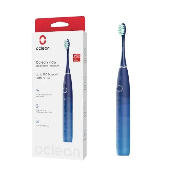 Oclean Flow Sonic Elektrisch Tandenborstel - Midnight Blue (F5002) - Verpakking beschadigd