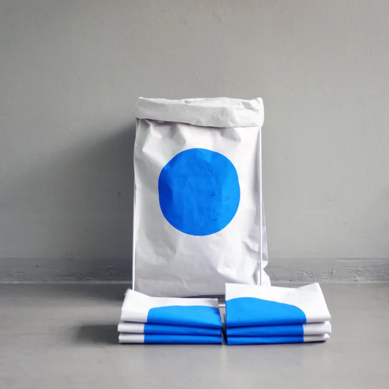 papiersack kreis / paper bag blau