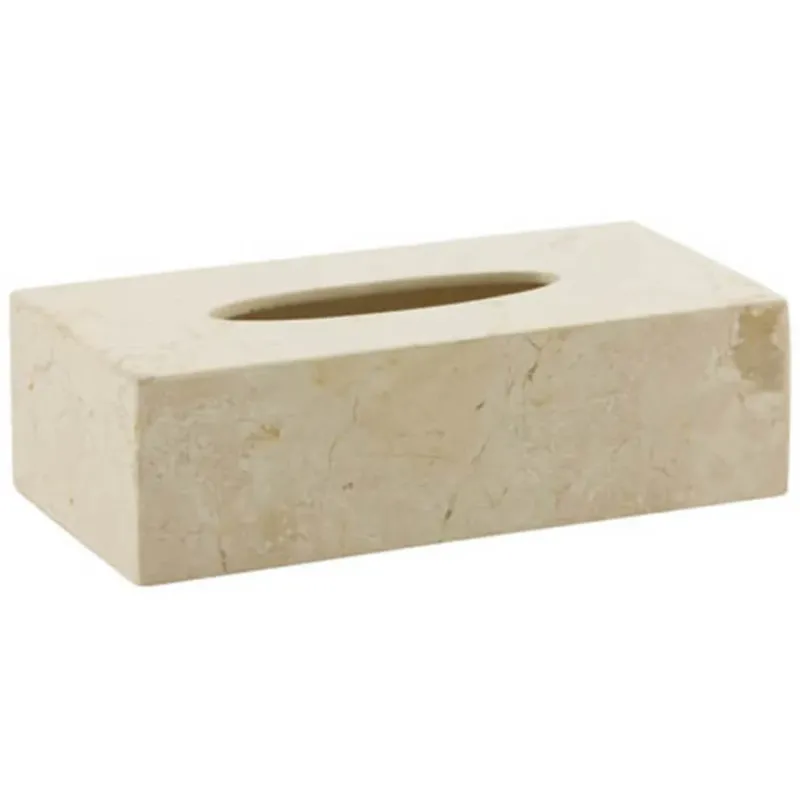 Aquanova Luxor Kosmetiktuchbox in Beige: Elegante Aufbewahrung für Kosmetiktücher aus Marmor.