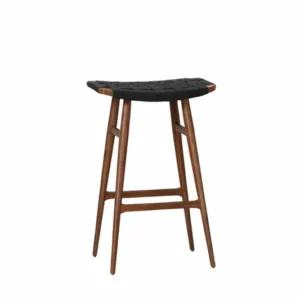 Freja Barhocker, Walnuss, leather stripe von Stellar Works