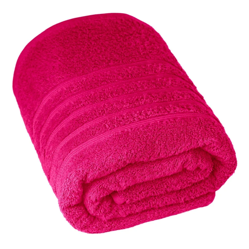 Badetuch 100x150 cm Rot - Rhabarber
