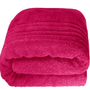 Saunahandtuch extra lang 80x220 cm Rot - Rhabarber