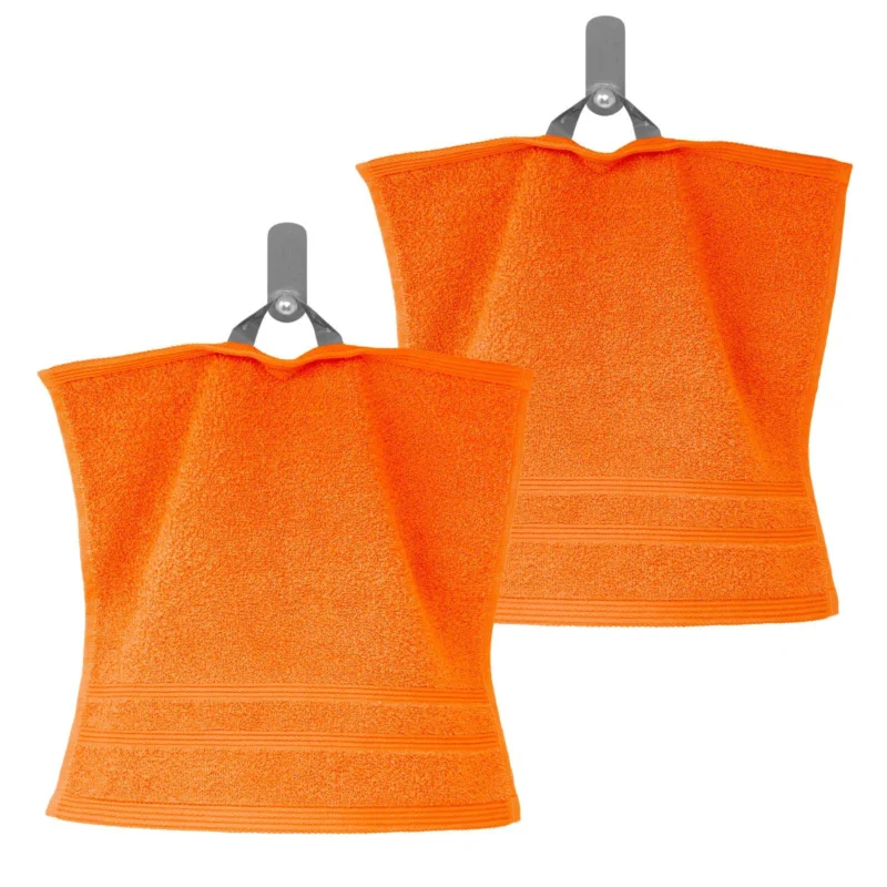 Waschlappen 30x30 cm 2er Set Orange - Clementinen