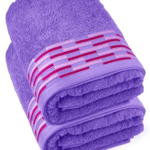Duschtuch 2er Set 70x140 cm Lila - Lavendel, Lugano Badetücher