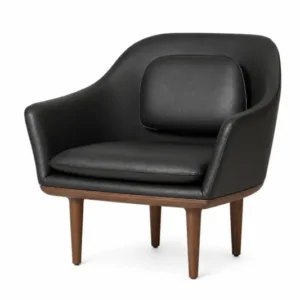 Lunar Lounge-Sessel, large, Walnuss, Bellagio Black 7925 HR von Stellar Works