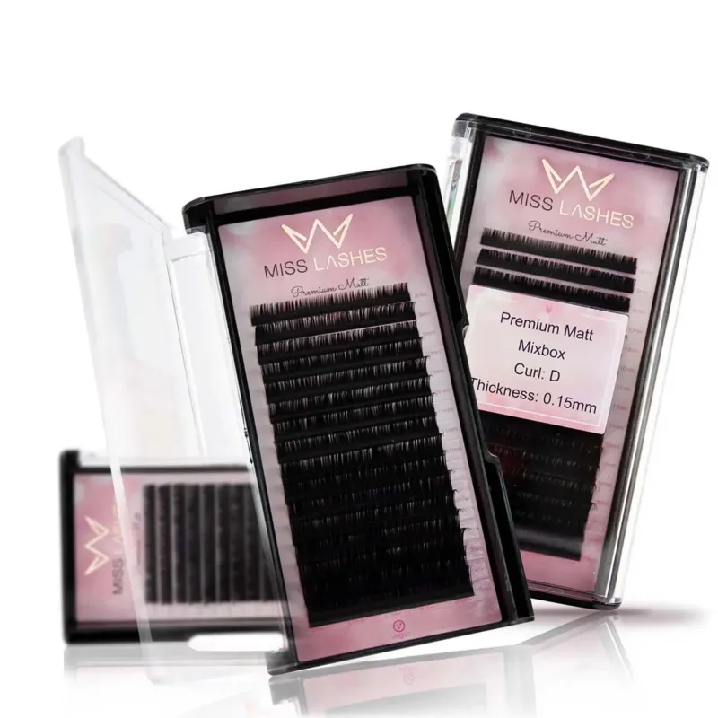 MISS LASHES Premium Matt Wimpern | 1:1 | Volumen | D-Curl