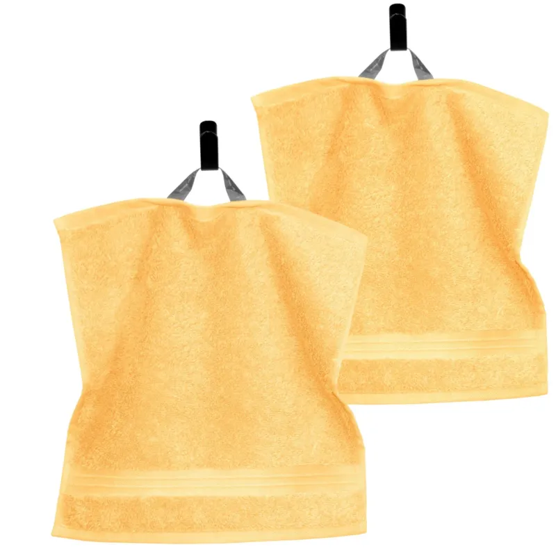 Seiftuch 30x30 cm, 2er Set Waschlappen Gelb - Aprikosen