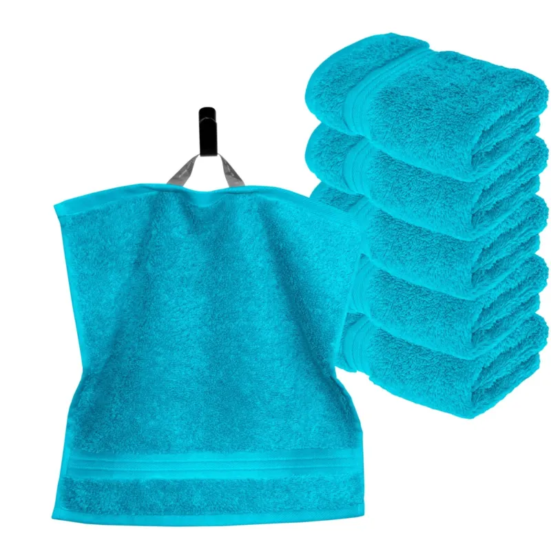 Seiftücher 30x30 cm, 6er Set Waschlappen Blau - Aquamarin