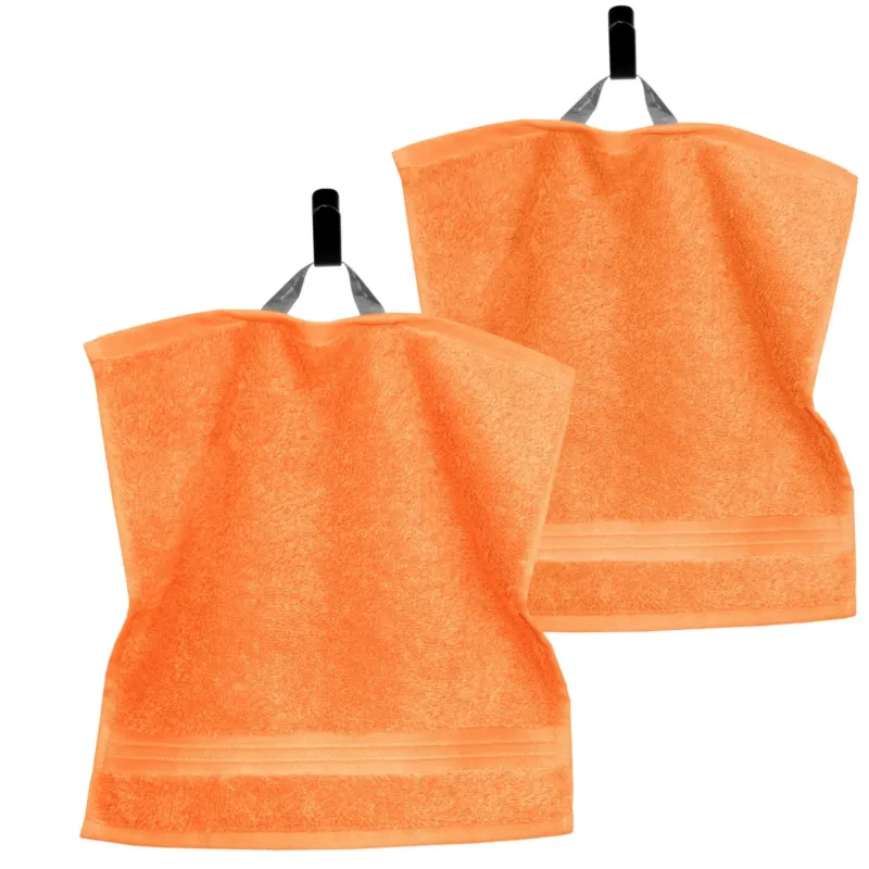 Seiftuch 30x30 cm, 2er Set Waschlappen Orange - Blutorange