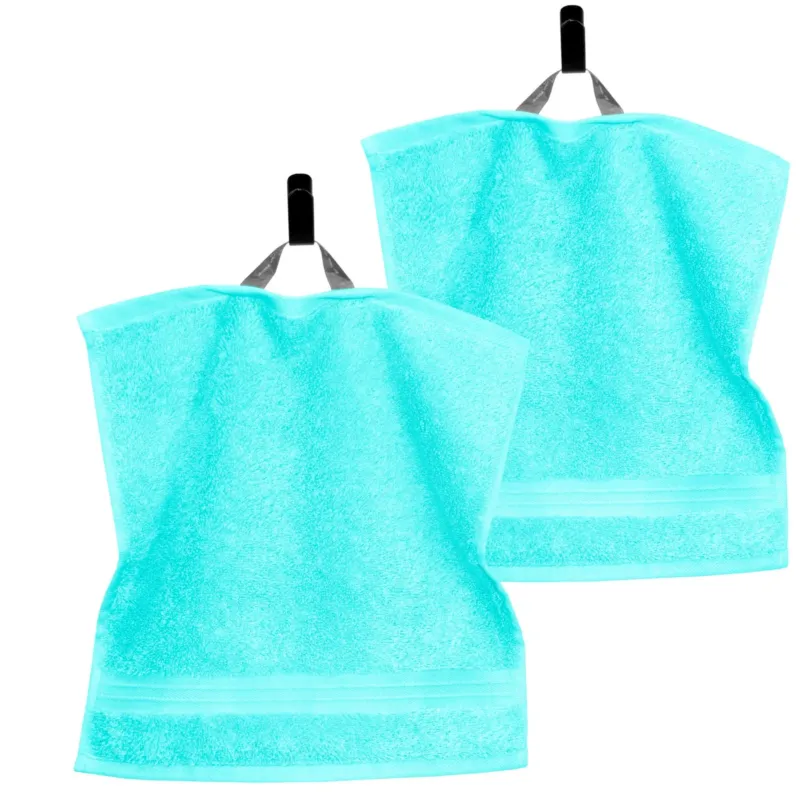 Seiftuch 30x30 cm, 2er Set Waschlappen Türkis