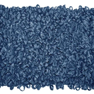 Handemade Schlingenteppich 50x70 cm, Blau - Jeans