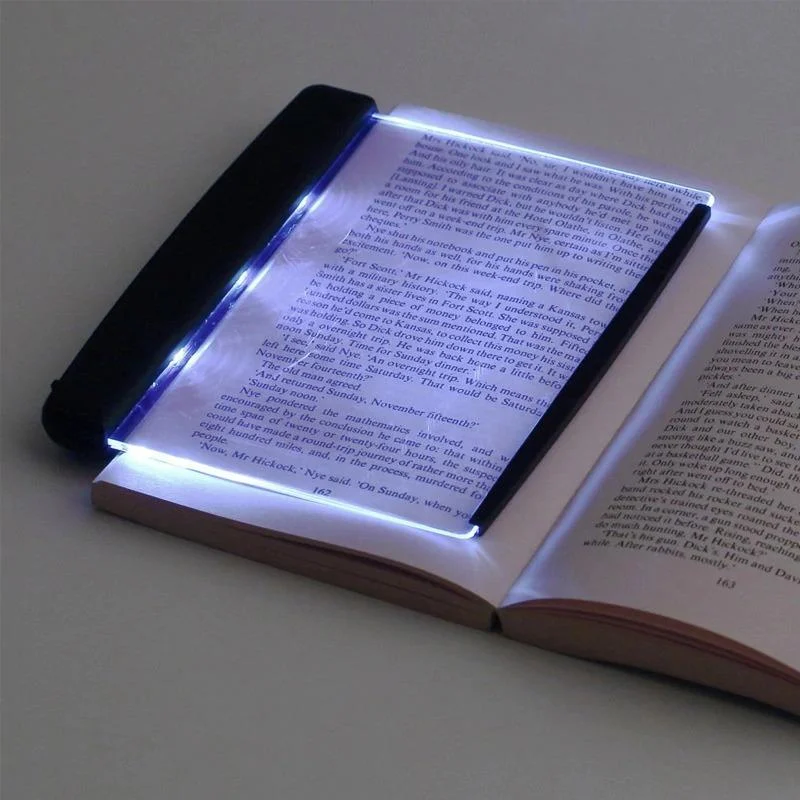 LED Book Light Flat Panel Reading Lamp With Night Mode - Product showcase