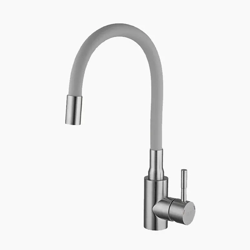 Modern Kitchen Faucet Flexible Gooseneck Steel Design - Product showcase