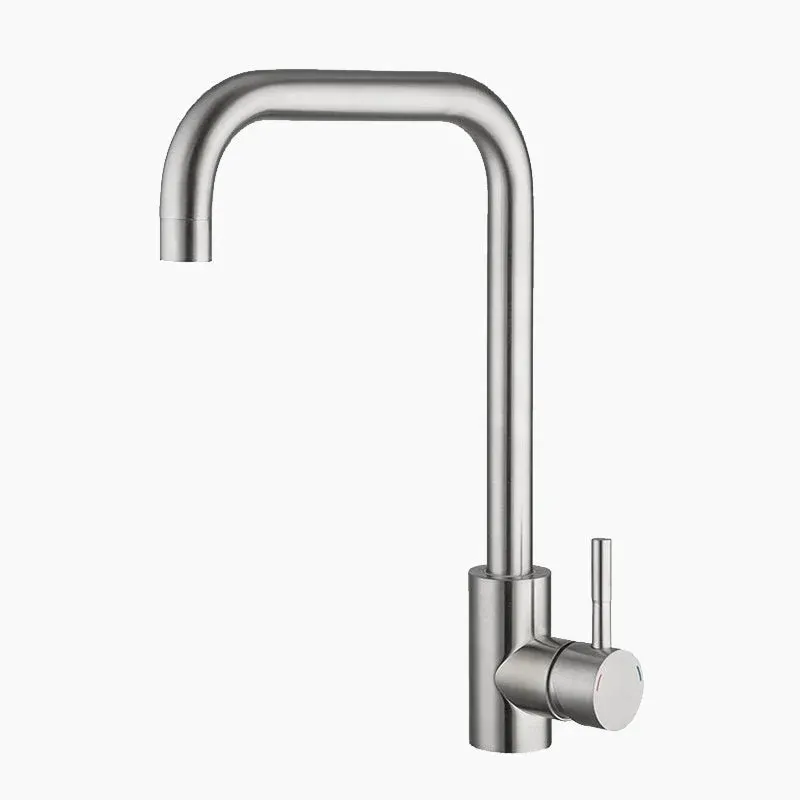 Modern Kitchen Faucet Stainless Steel Gooseneck Design - Product showcase