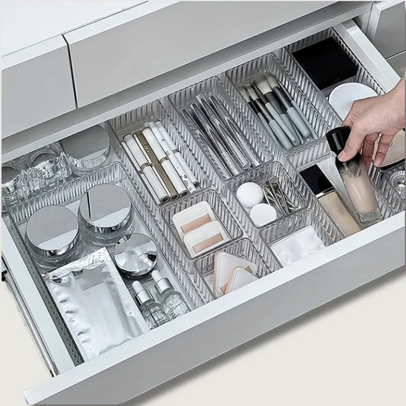 Drawer Organizer Set Clear Acrylic Vanity Storage System - Product showcase