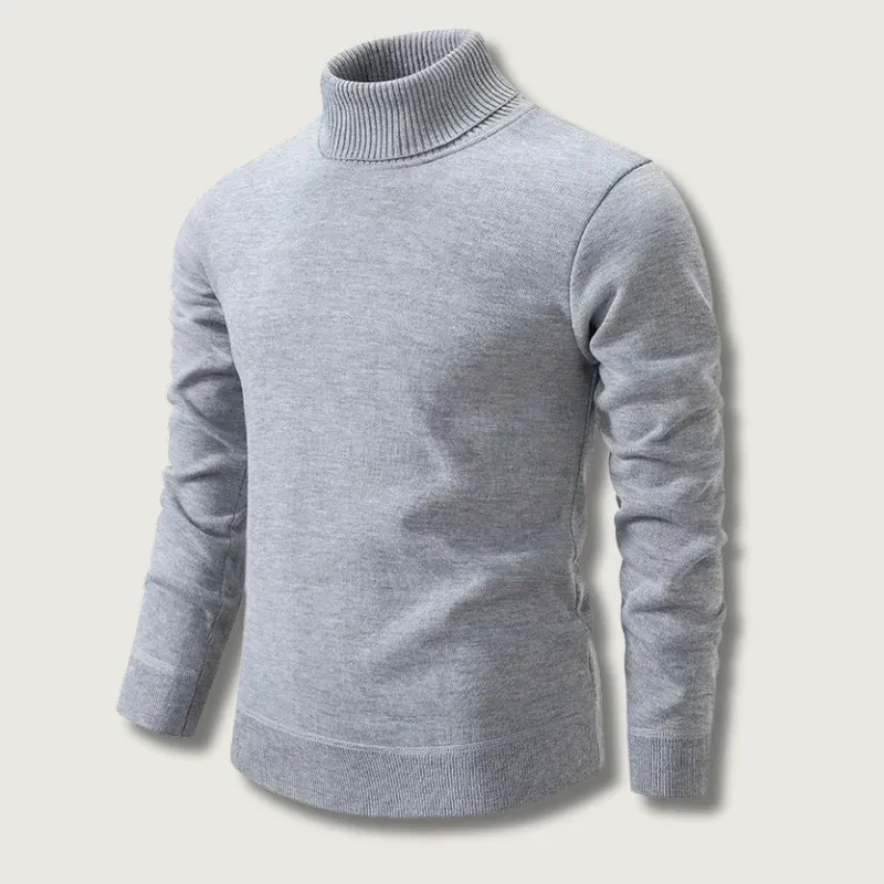 Essential Turtleneck Sweater Premium Knit Slim Fit Design - Product showcase