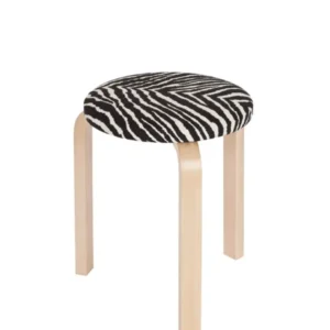 Stool 60, Zebra Stoff von Artek