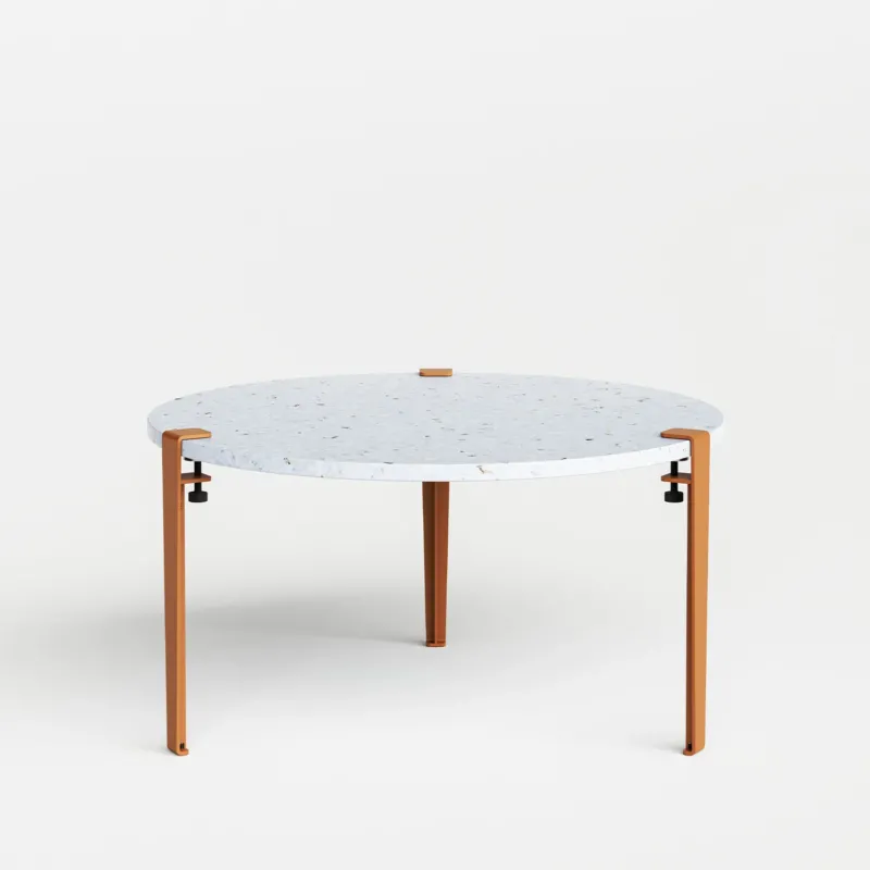 Table basse ronde TIPTOE Ø 80cm - plastique recyclé Venezia