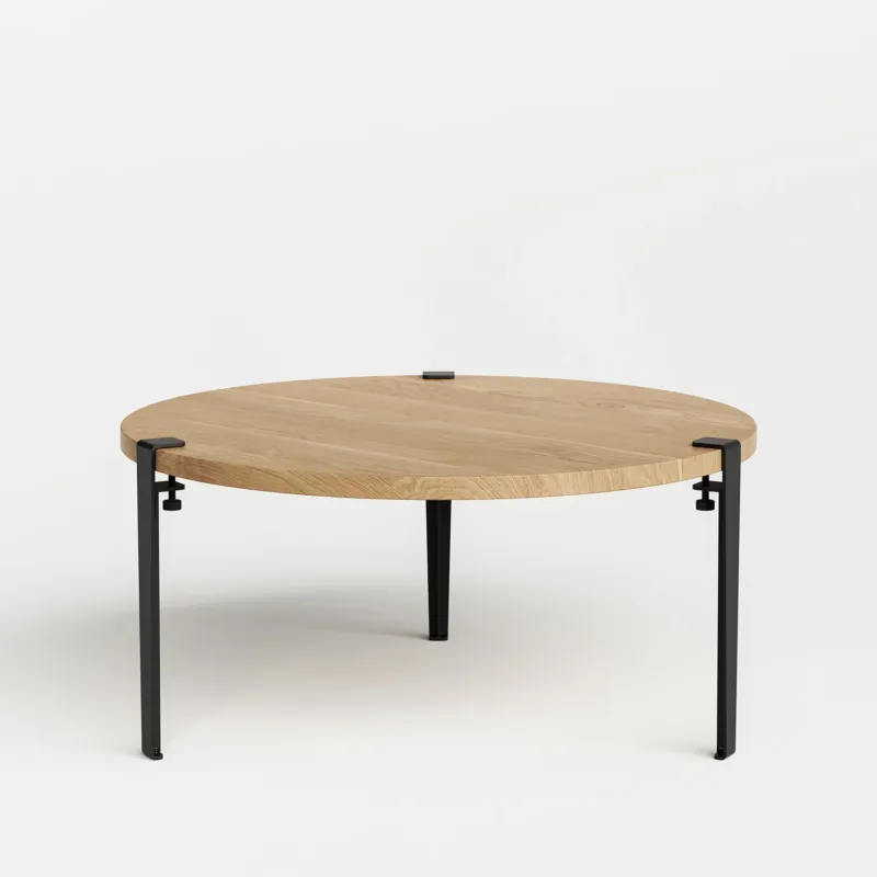 Table basse ronde TIPTOE Ø 90cm - chêne massif