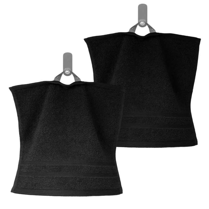Waschlappen 30x30 cm 2er Schwarz